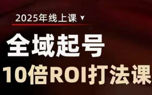 2025全域起号10倍ROI打法课，助你提升直播间的投资回报率-靠谱项目库