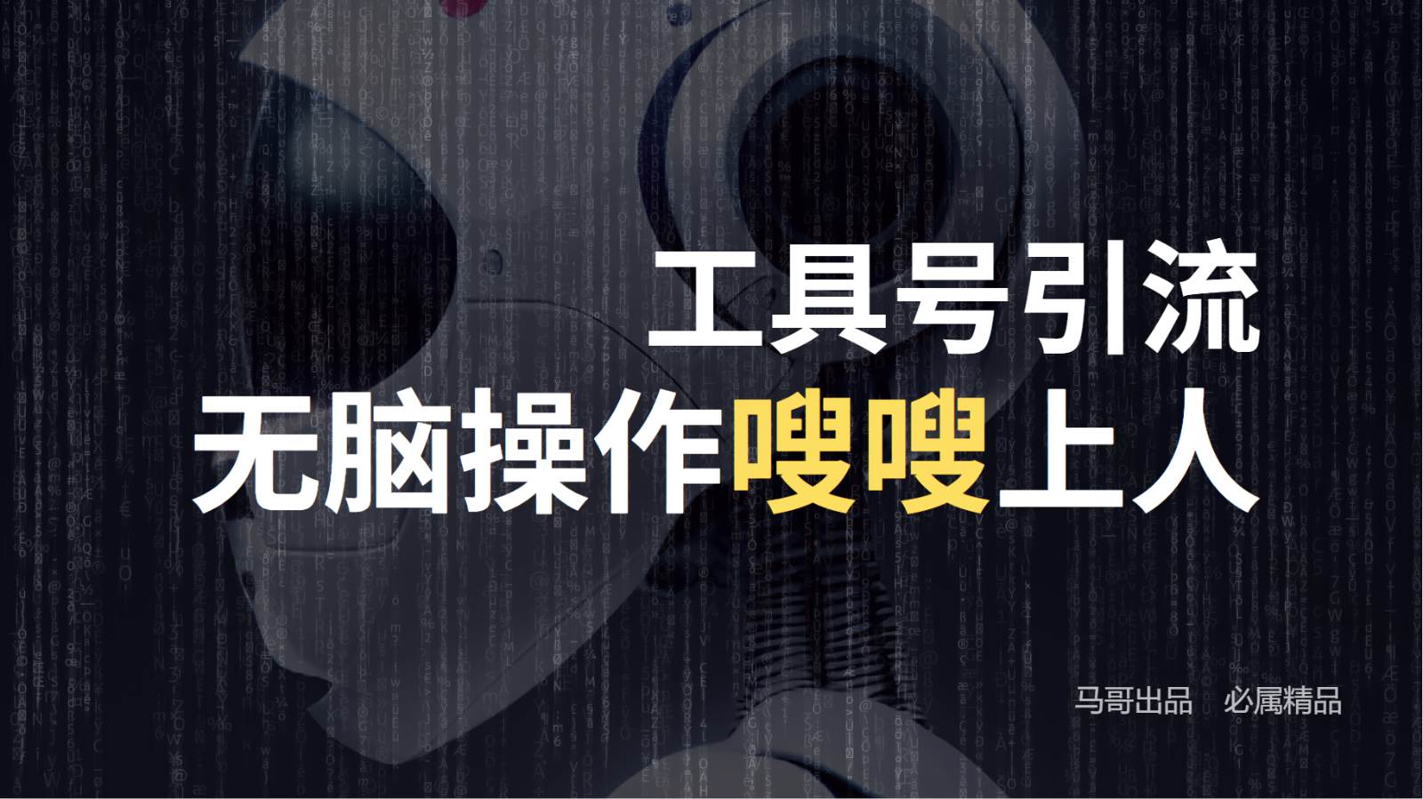 工具号高效引流法，嗖嗖上人，日引1000+，直接搬运，无脑操作-靠谱项目库
