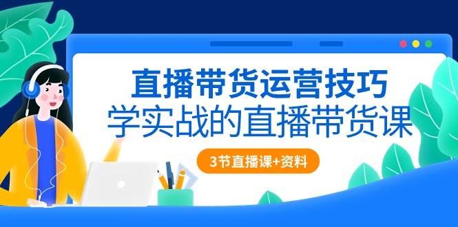 （10229期）直播带货运营技巧，学实战的直播带货课（3节直播课+配套资料）-靠谱项目库