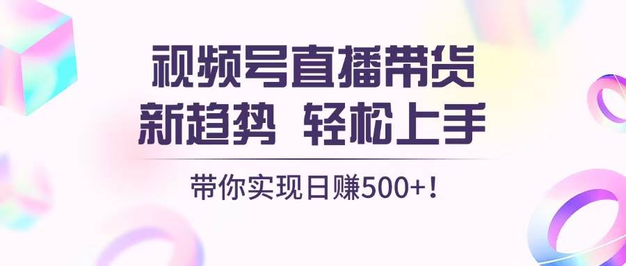 (13370期)视频号直播带货新趋势,轻松上手,带你实现日赚500+-靠谱项目库