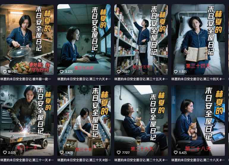 图片[2]-十个作品涨粉近20W！用AI制作末日安全日记连载，日入4位数，评论区爆肝求更新（附详细步骤）-靠谱项目库