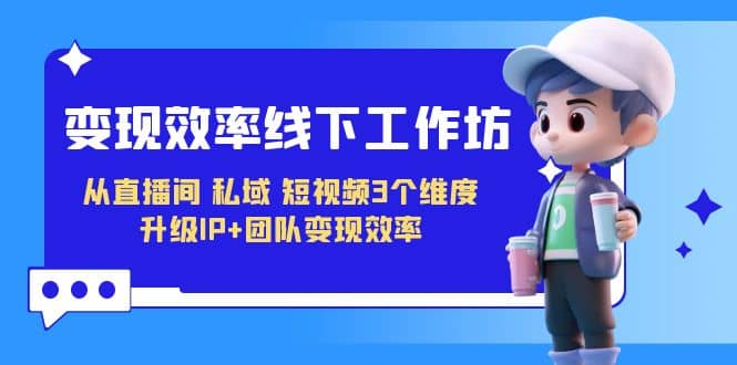 变现-效率线下工作坊,从直播间、私域、短视频3个维度 升级IP+团队变现效率-靠谱项目库