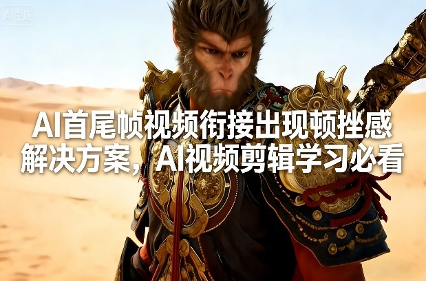 AI首尾帧视频衔接出现顿挫感解决方案，AI视频剪辑学习必看-靠谱项目库