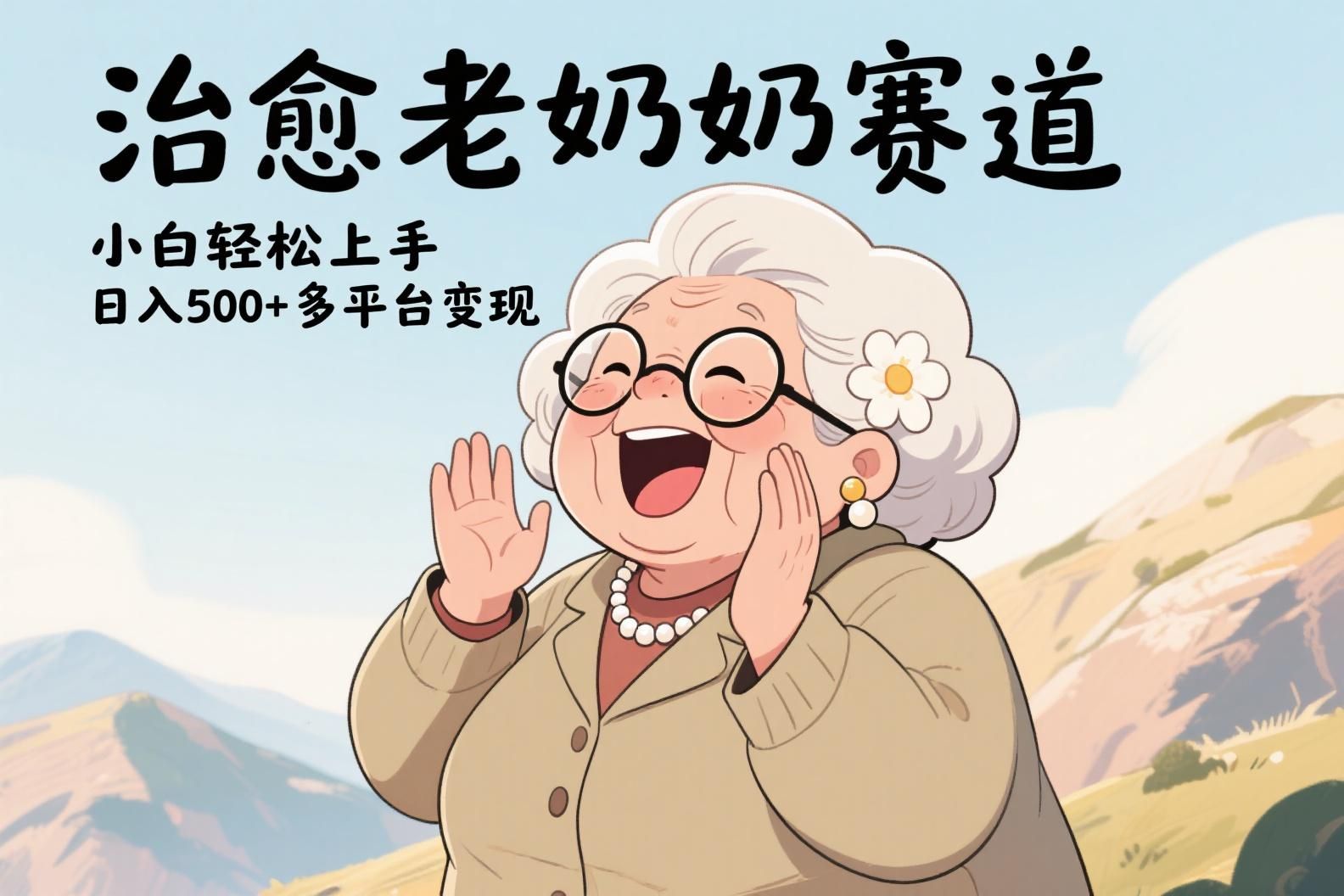 视频号治愈老奶奶赛道,小白轻松上手,日入500+多平台变现-靠谱项目库