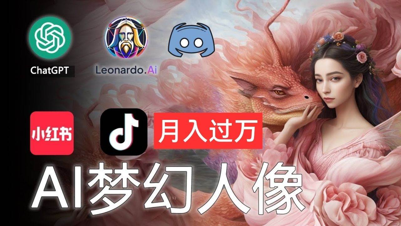AI摄影梦幻人像：零基础也能月入过万的秘密-靠谱项目库