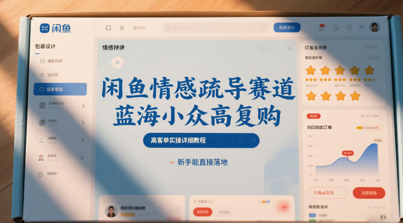 闲鱼情感疏导赛道，蓝海小众高复购，高客单实操详细教程，新手能直接落地-靠谱项目库