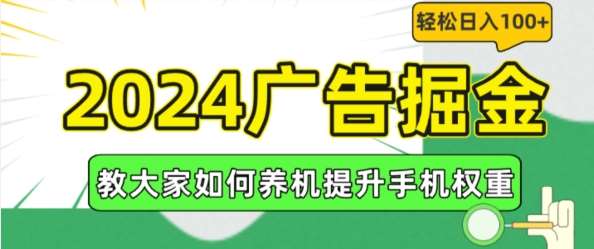 2024广告掘金,教大家如何养机提升手机权重,轻松日入100+【揭秘】-靠谱项目库