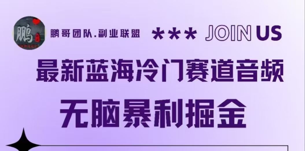 最新蓝海冷门赛道音频,无脑暴利掘金-靠谱项目库