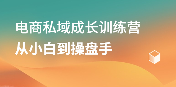 电商私域成长训练营,从小白到操盘手-靠谱项目库