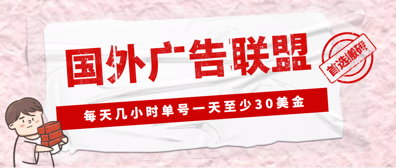 外面收费1980最新国外LEAD广告联盟搬砖项目，单号一天至少30美元(详细教程)-靠谱项目库