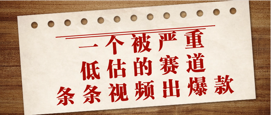 一个被严重低估的赛道,条条视频出爆款,一个月变现3万+-靠谱项目库