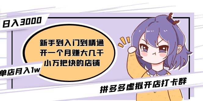 拼多多虚拟开店打卡群:入门到精通(昨日群里有小伙伴3000+)2月26更新-靠谱项目库