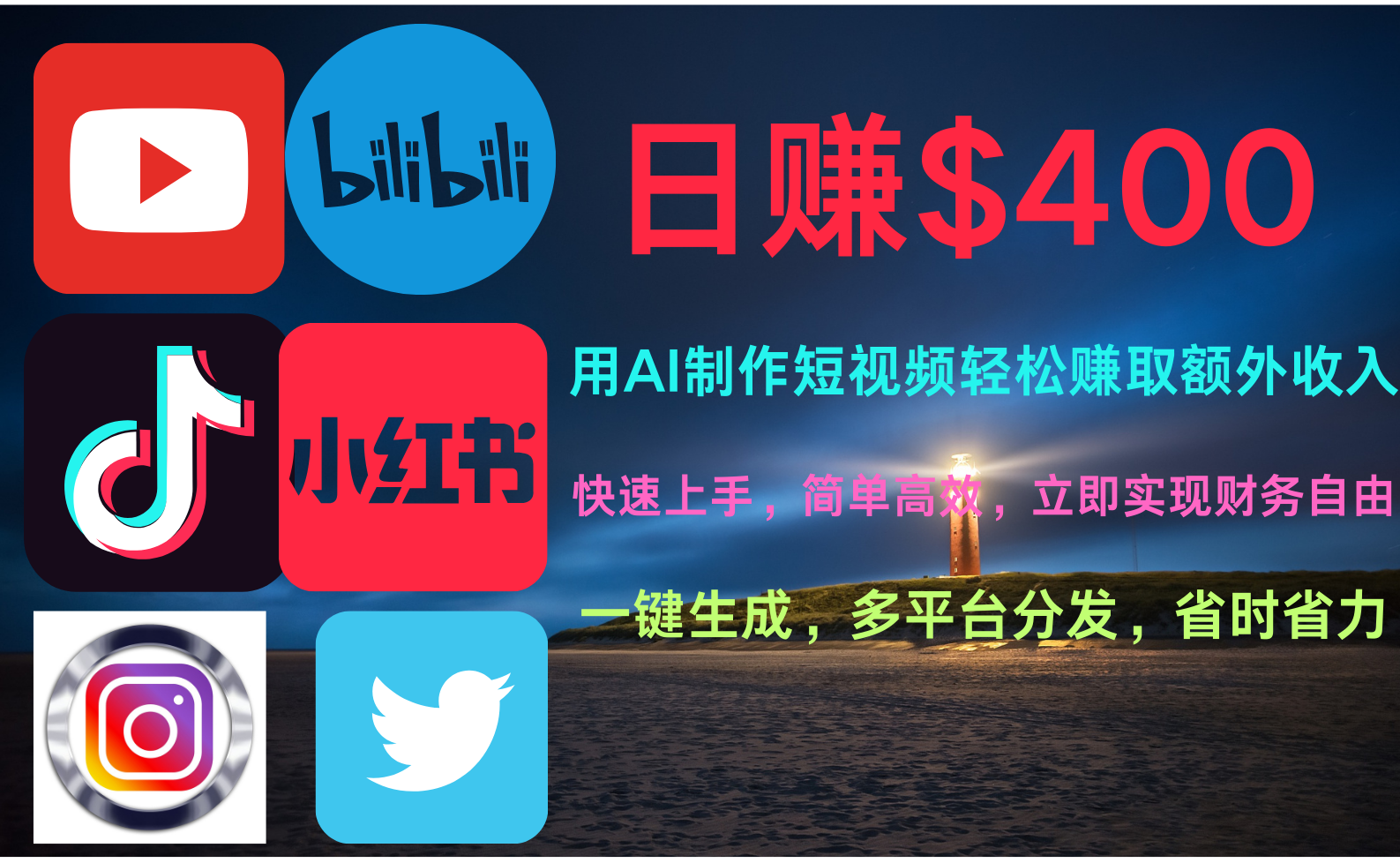 玩转全网视频平台，创造视频就能轻松赚取每天400美金-靠谱项目库