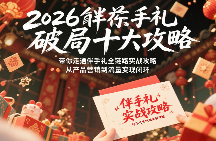 2026伴手礼破局十大攻略，带你走通伴手礼全链路实战攻略，从产品营销到流量变现闭环-靠谱项目库