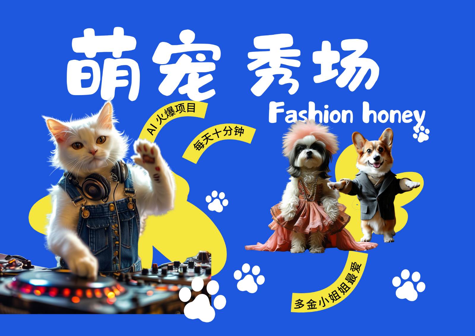 酷飒动物跳舞走秀  时尚喵FASHION汪 多金小姐姐最爱的 轻松月入破W-靠谱项目库