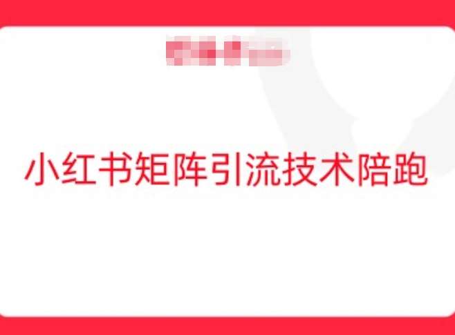 小红书矩阵引流技术,教大家玩转小红书流量-靠谱项目库