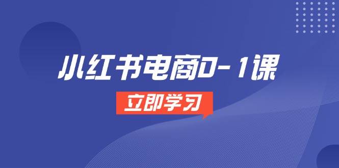 小红书电商0-1课，开店选品全流程，多平台素材处理与爆款笔记制作-靠谱项目库