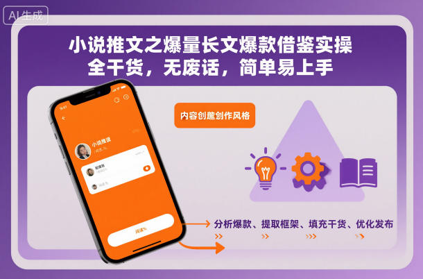 小说推文之爆量长文爆款借鉴实操，全干货，无废话，简单易上手-靠谱项目库