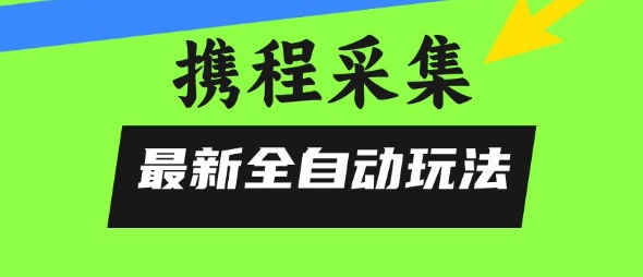 携程信息采集全自动玩法，0风控，无脑开干【揭秘】-靠谱项目库