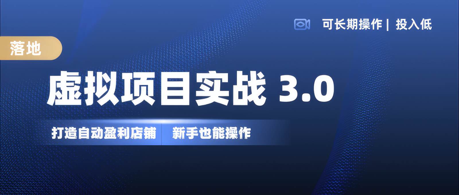虚拟项目实操落地 3.0,新手轻松上手，单品月入1W+-靠谱项目库