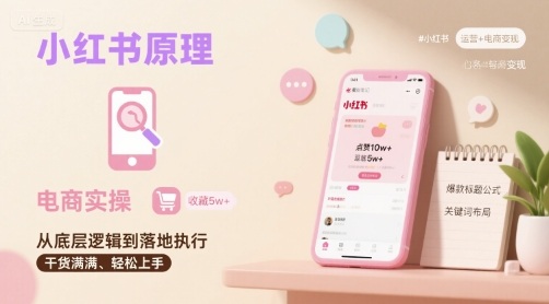 小红书原理以及详细实操流程，小红书电商教程-靠谱项目库