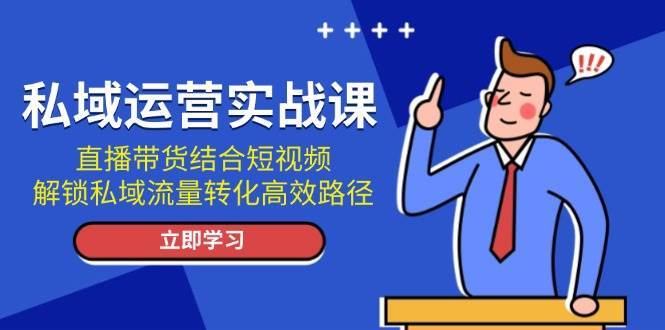 私域运营实战课：直播带货结合短视频，解锁私域流量转化高效路径-靠谱项目库