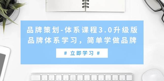 品牌策划-体系课程3.0升级版，品牌体系学习，简单学做品牌（高清无水印）-靠谱项目库