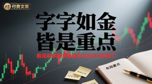 付费文章：字字如金 皆是重点， 看完后 你就清楚该怎么在大A布局了-靠谱项目库
