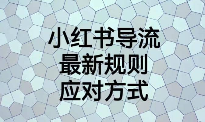 小红书导流最新规则应对方式【揭秘】-靠谱项目库