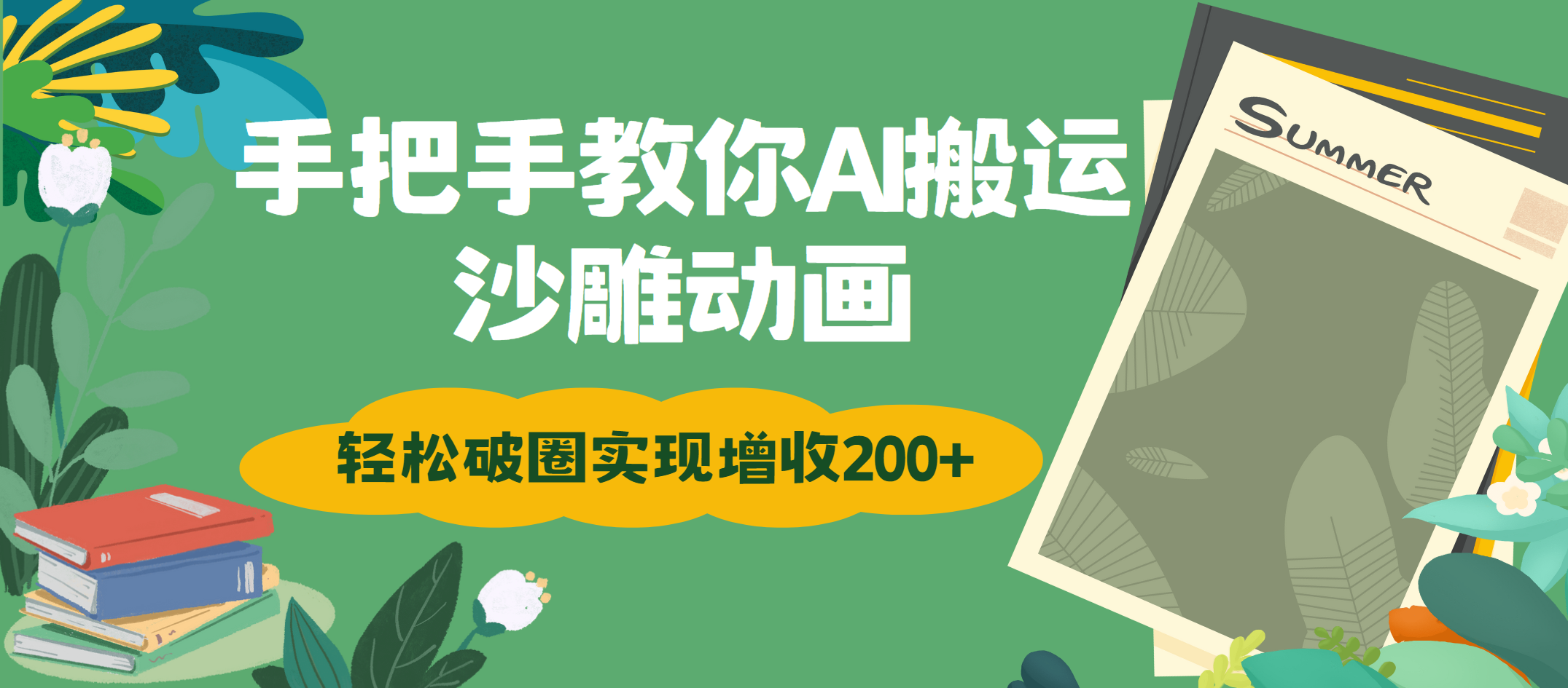 手把手教你用AI搬运沙雕动画轻松破圈实现增收200+-靠谱项目库
