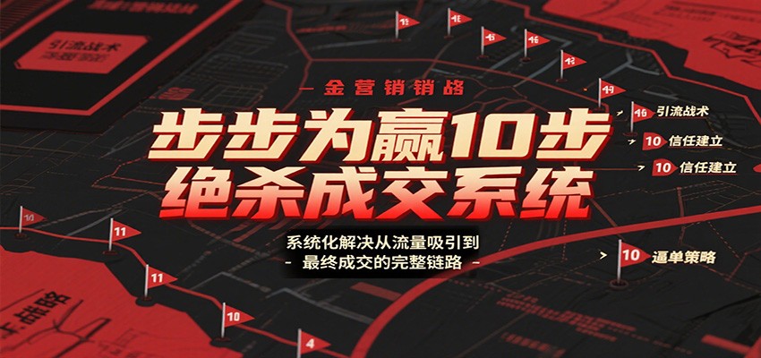 步步为赢10步绝杀成交系统，系统化解决从流量吸引到最终成交的完整链路-靠谱项目库