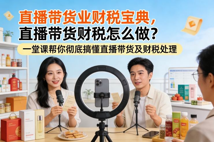 直播带货业财税宝典，直播带货财税怎么做？一堂课帮你彻底搞懂直播带货及财税处理-靠谱项目库