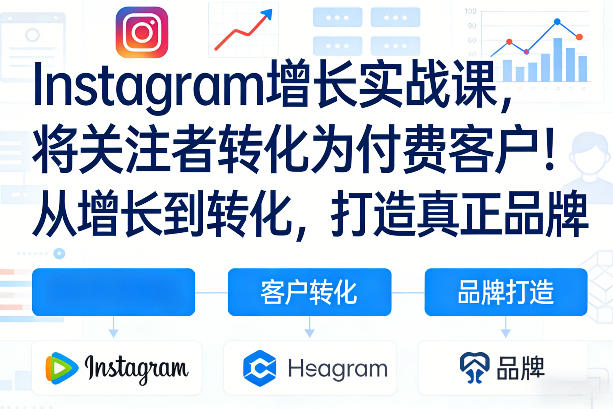 Instagram增长实战课，将关注者转化为付费客户！从增长到转化，打造真正品牌（双语字幕）-靠谱项目库