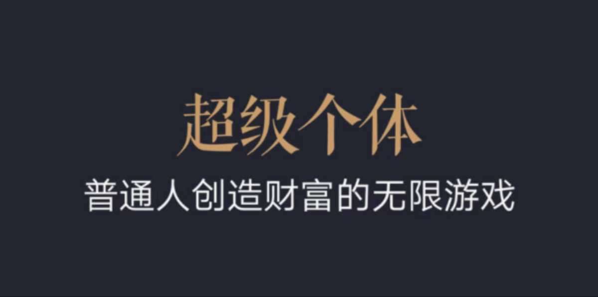 超级个体：2024-2025翻盘指南，普通人创造财富的无限游戏-靠谱项目库