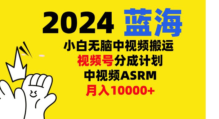 小白无脑复制-中视频视频号-分成计中视频ASRM-靠谱项目库