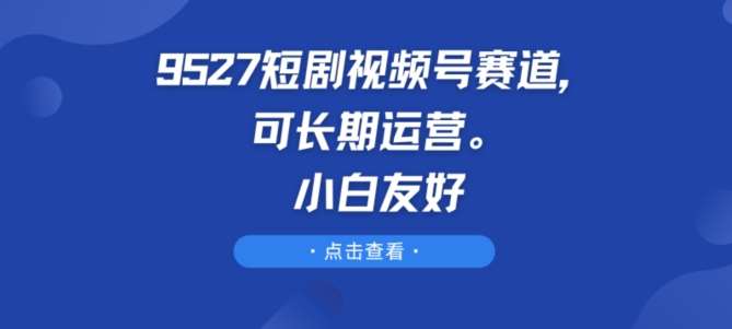 9527短剧视频号赛道，可长期运营，小白友好【揭秘】-靠谱项目库