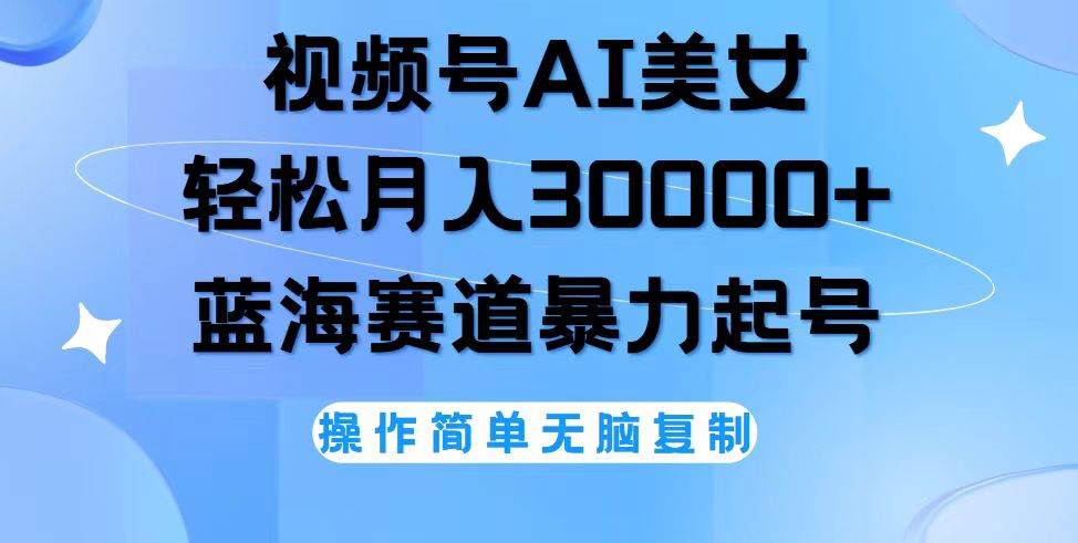 （12125期）视频号AI美女跳舞，轻松月入30000+，蓝海赛道，流量池巨大，起号猛，无…-靠谱项目库