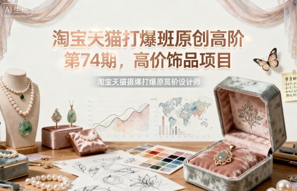 淘宝天猫打爆班原创高阶第74期，高价饰品项目-靠谱项目库