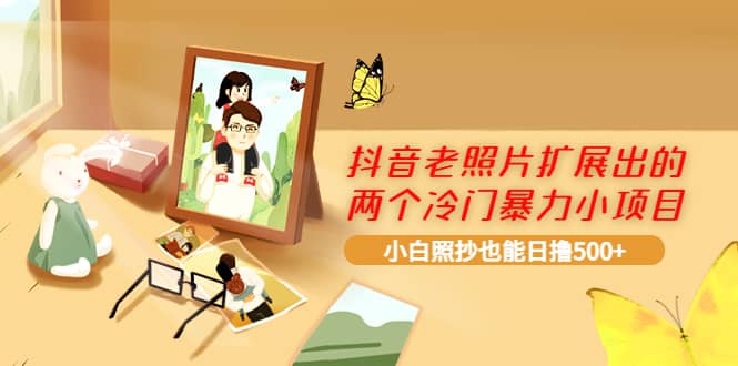 抖音老照片扩展出的两个冷门暴力小项目,小白照抄也能日撸500+-靠谱项目库