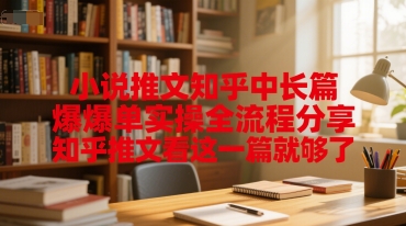 小说推文知乎中长篇爆单实操全流程分享,知乎推文看这一篇就够了-靠谱项目库