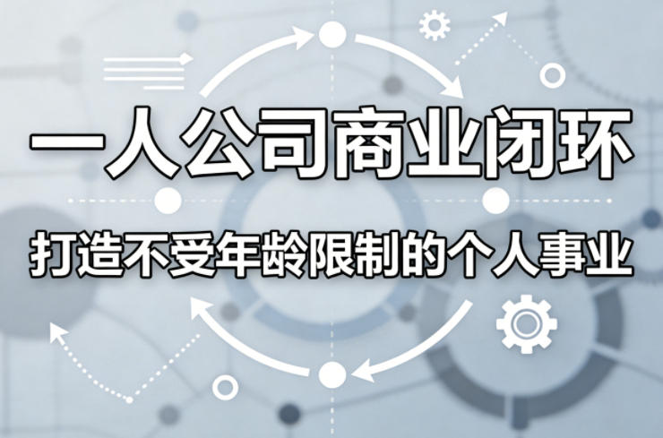 一人公司商业闭环，打造一份不受年龄限制的个人事业-靠谱项目库