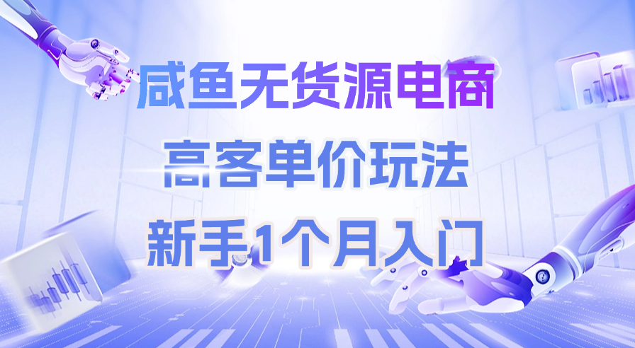 咸鱼无货源电商，高客单价玩法，新手1个月入门-靠谱项目库