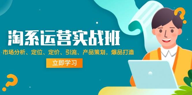 （12186期）淘系运营实战班：市场分析、定位、定价、引流、产品策划，爆品打造-靠谱项目库