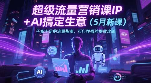 超级流量营销课IP+AI搞定生意（5月新课）干货十足的流量指南，可行性强的提效攻略-靠谱项目库