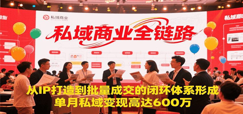 私域商业全链路,从IP打造到批量成交的闭环体系形成,单月私域变现600万-靠谱项目库