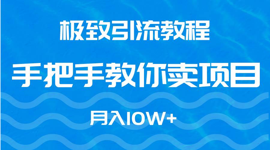 极致引流教程，手把手教你卖项目，月入10W+-靠谱项目库