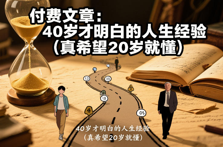 付费文章:40岁才明白的人生经验(真希望20岁就懂)-靠谱项目库