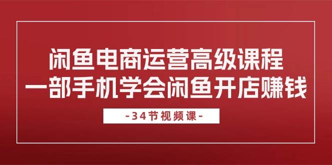 闲鱼电商运营高级课程，一部手机学会闲鱼开店赚钱（34节课）-靠谱项目库