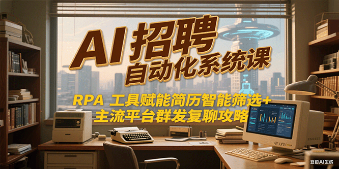AI招聘自动化系统课，RPA工具赋能简历智能筛选+主流平台群发复聊全攻略-靠谱项目库