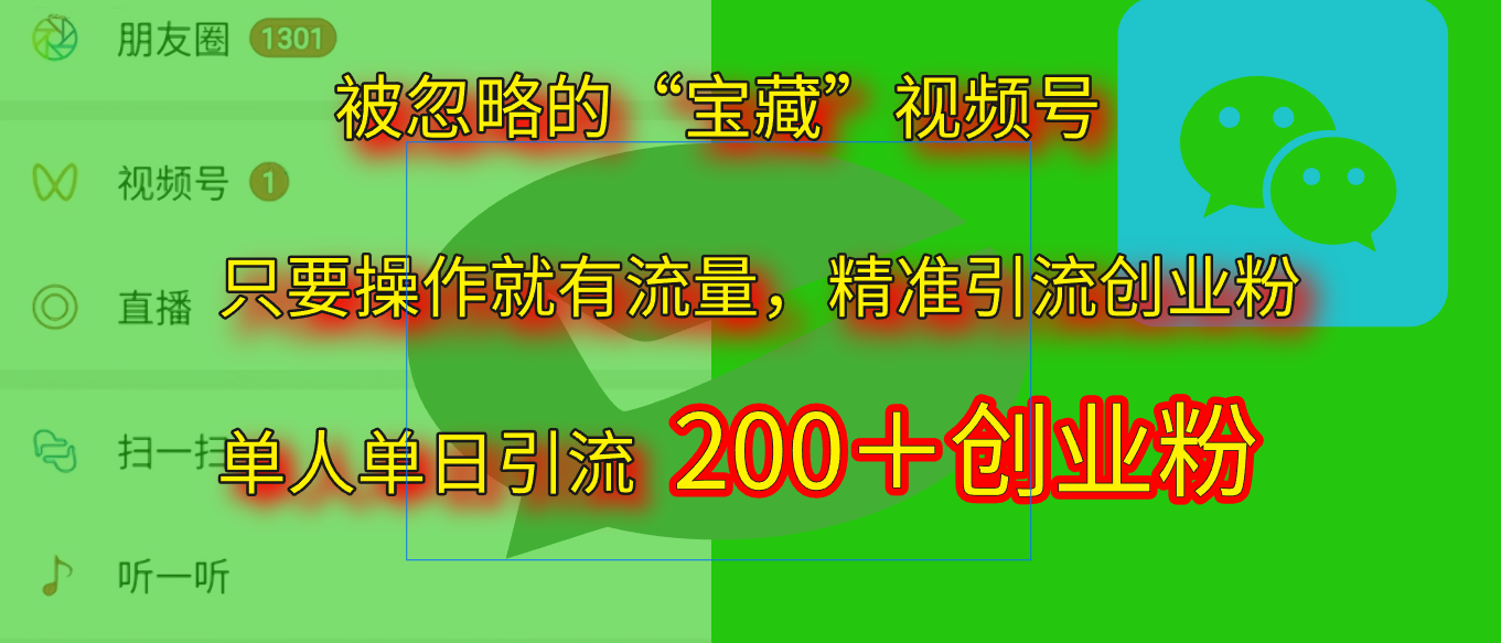2025.5月最新被忽略的“宝藏”视频号,精准日引流200+-靠谱项目库